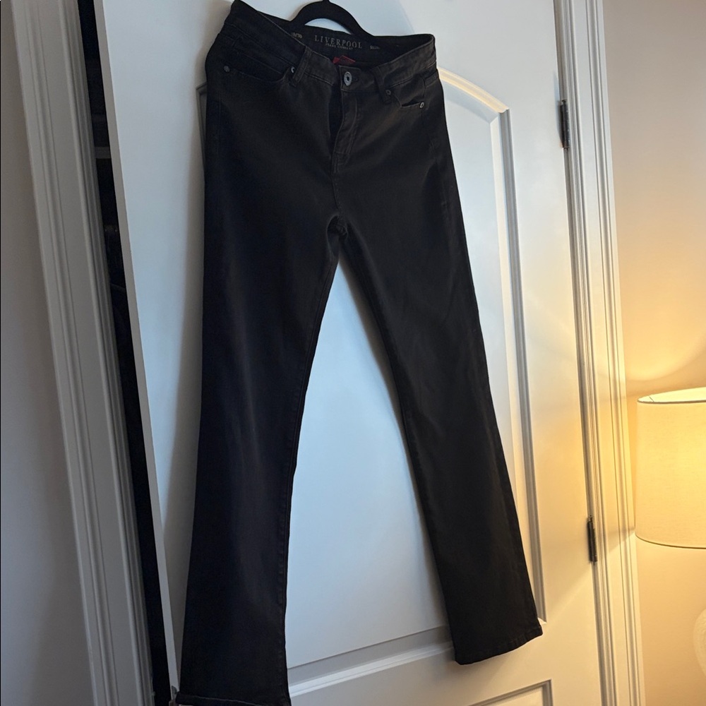 Liverpool Jeans Company Women's Straight Leg Black Jeans